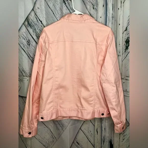 Women's Pink Denim Jacket - Picture 2 of 8